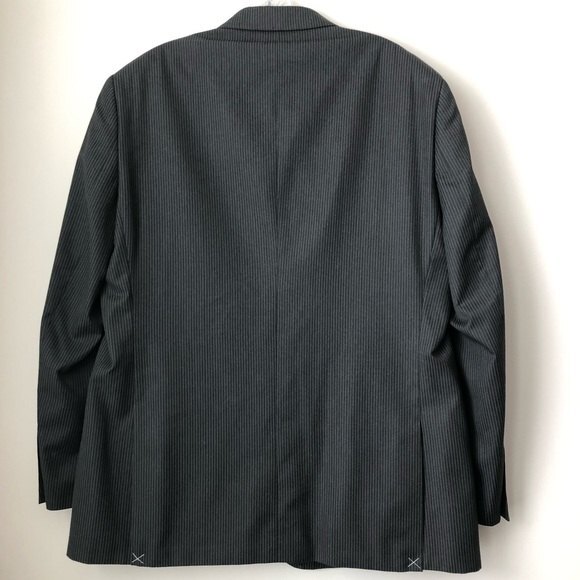 Geoffrey Beene Gray Stripe Jacket 44 Regular 39 Waist - Picture 2 of 8